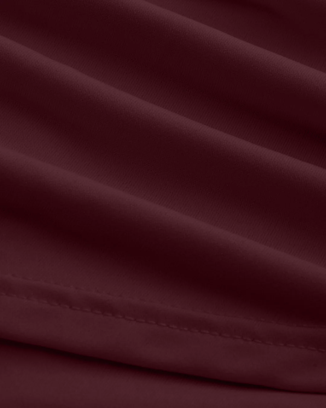 Asymmetrical Neck Ruched Top in Maroon - Image 4