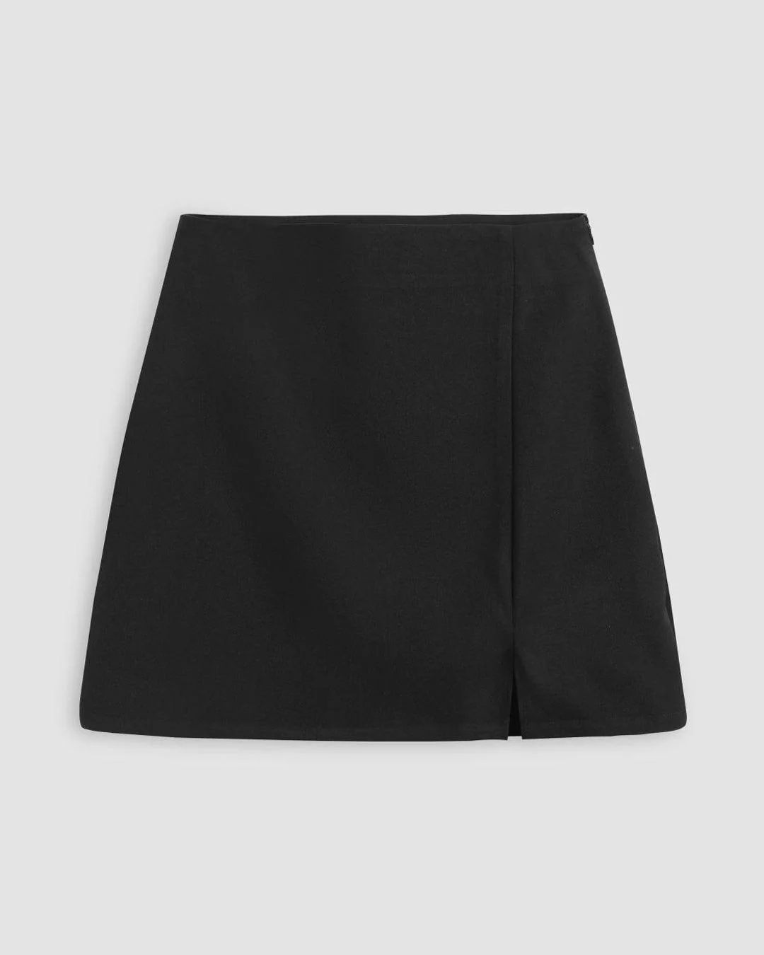 Blockcore Inspired Solid Mini Skirt In Black