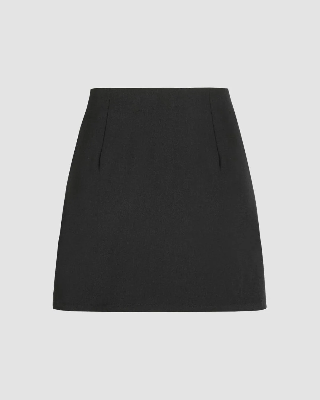 Blockcore Inspired Solid Mini Skirt In Black - Image 2