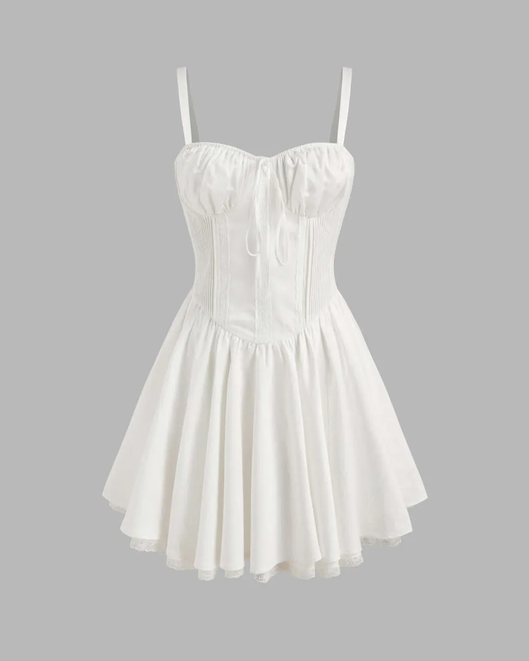 Corset A-Line White Mini Dress