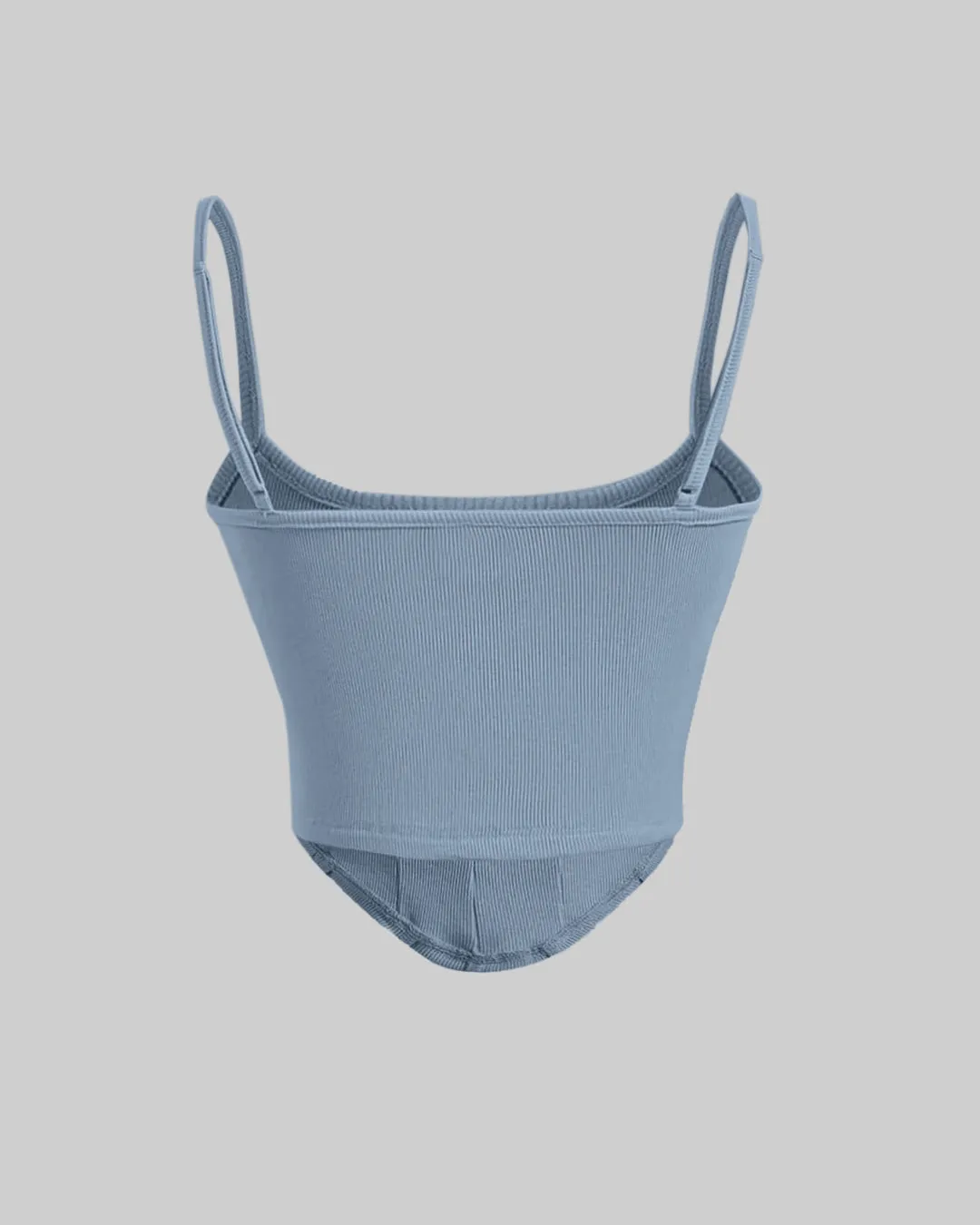 Corset Style Basic Tops In Dusty Blue - Image 2