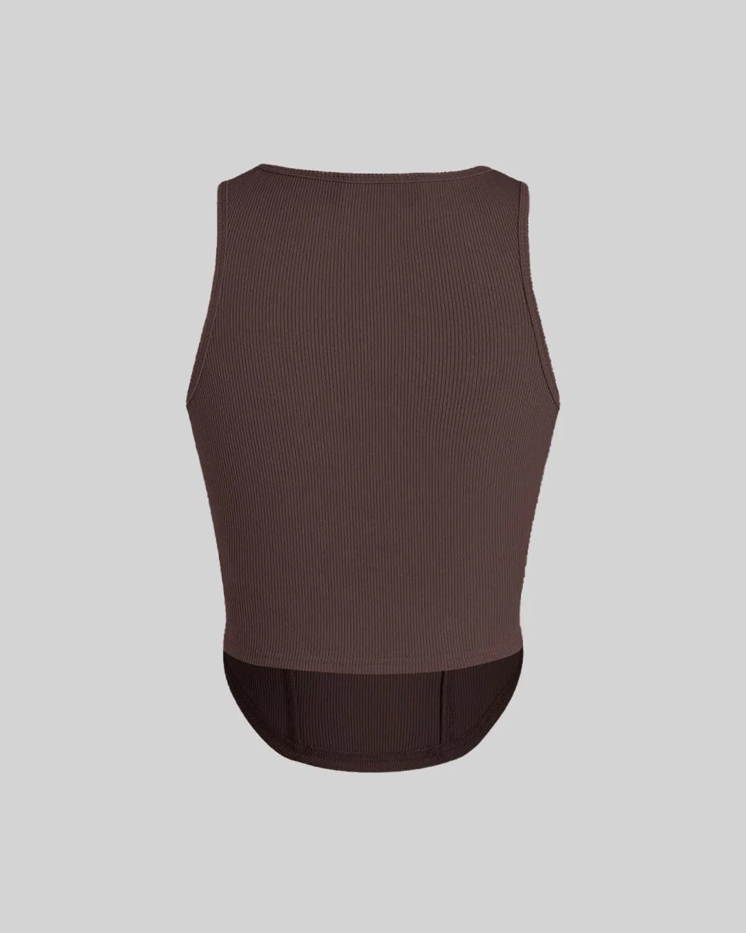 Corset Style Cinnamon Ribbed Top - Image 2