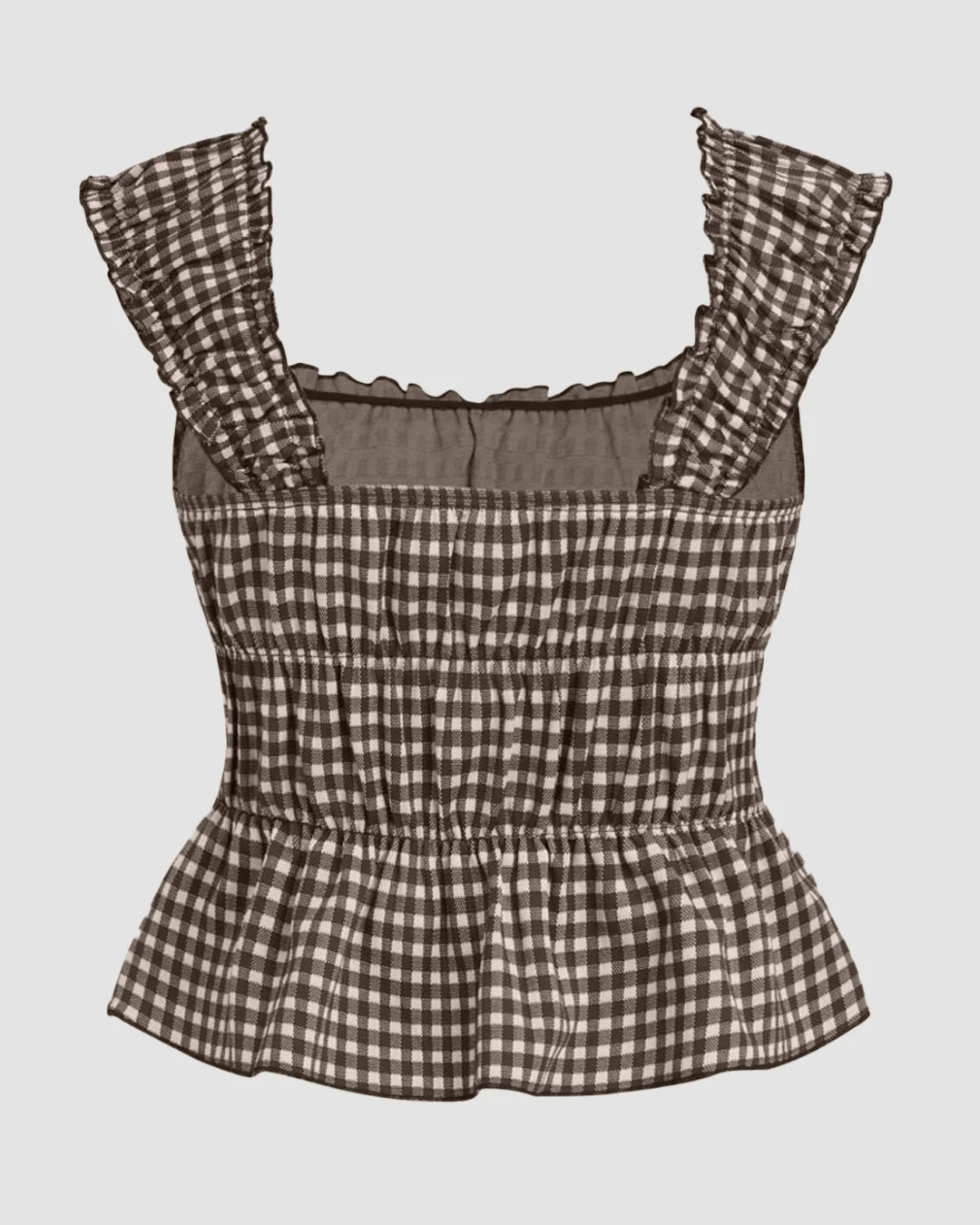 Gingham Bowknot Sleeveless Top - Image 2