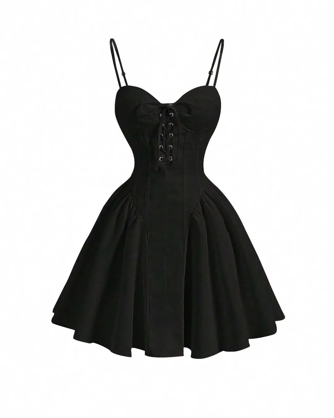 Lace Up Front Cami Dress Corset Dress
