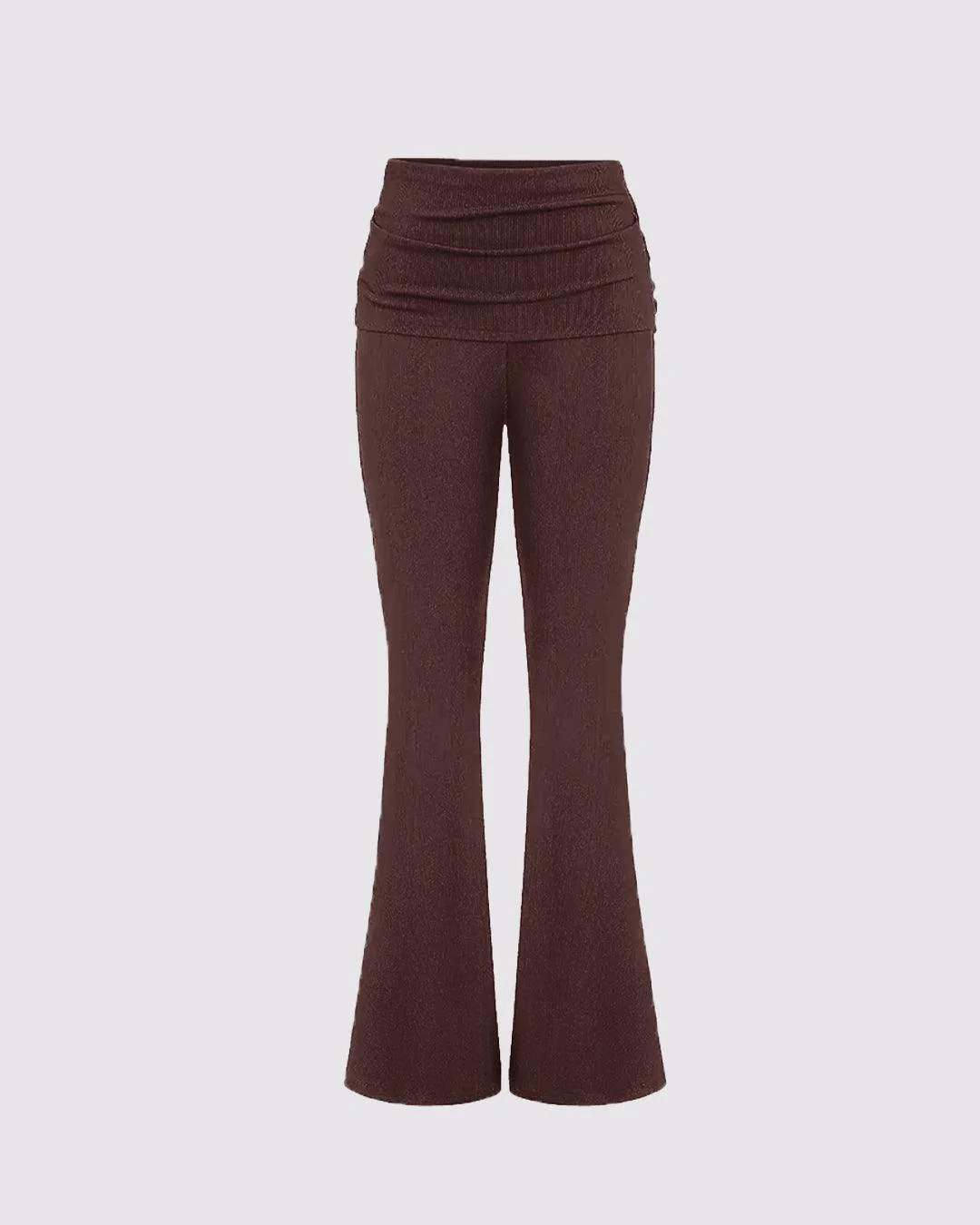 Mid Rise Flared Pant In Chocolate Brown