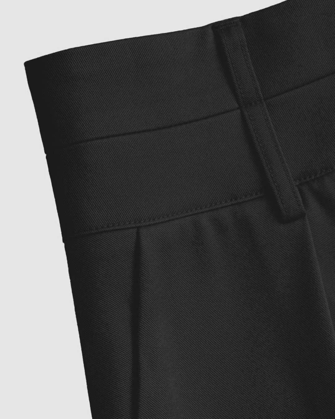 New Nostalgia Solid High Waist Pleated Wide Leg Pants In Black - Image 4