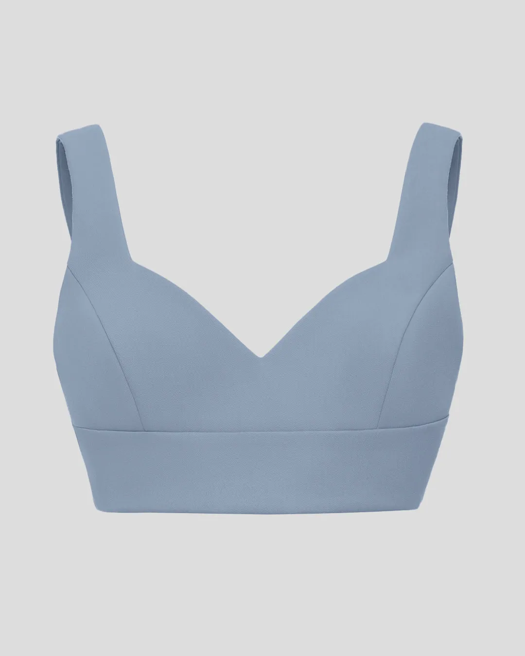 Premium Quality Set Of Two Cropped Top With Korean Style Baggy Trouser In Blue - Image 4