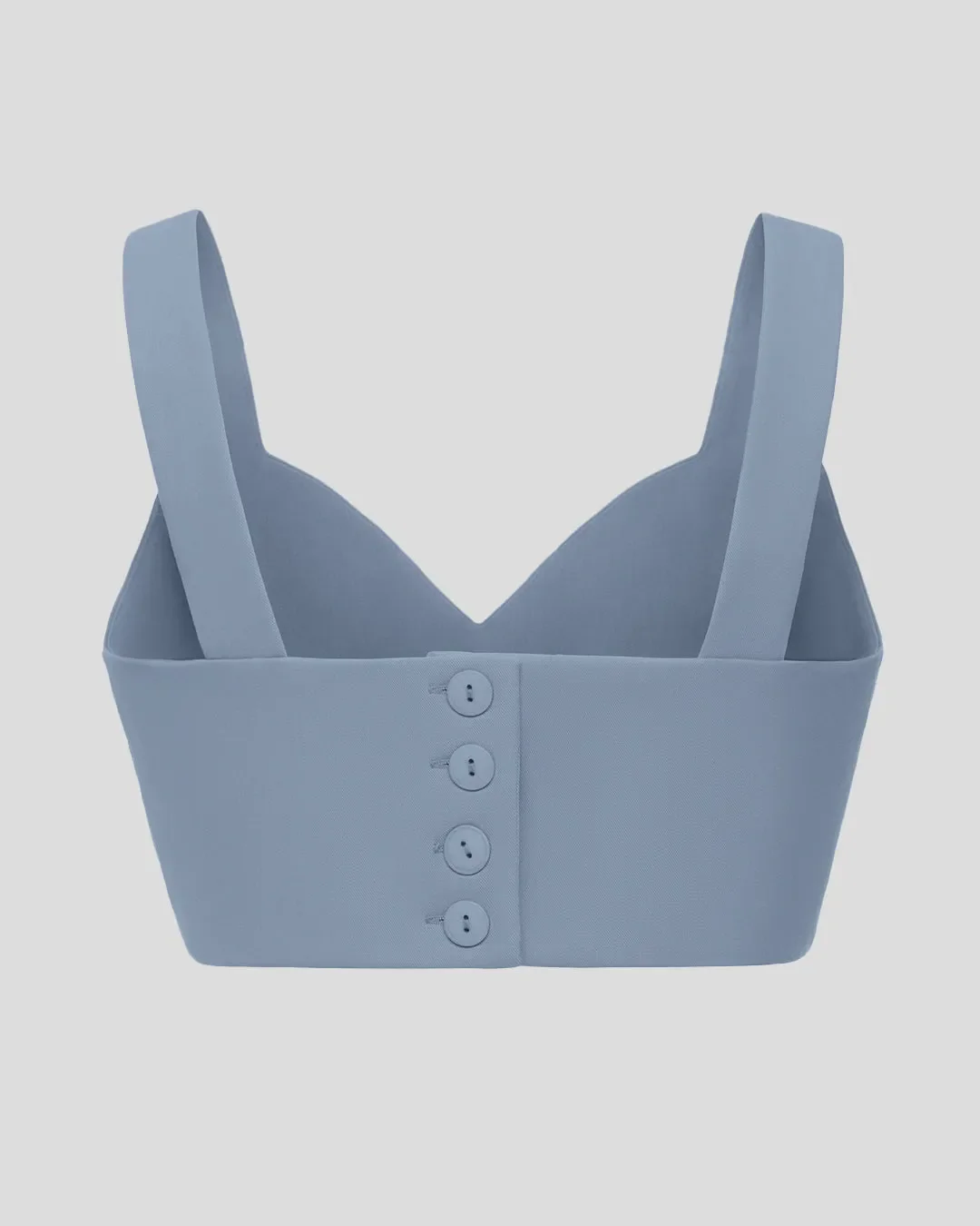 Premium Quality Set Of Two Cropped Top With Korean Style Baggy Trouser In Blue - Image 5