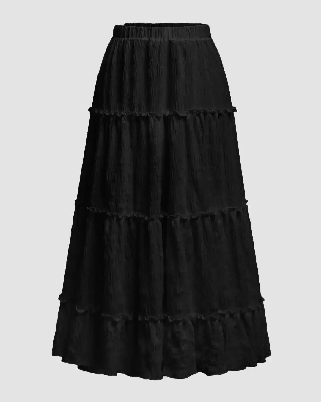 Retro Casual High Waist Women's Long Casual Skirt