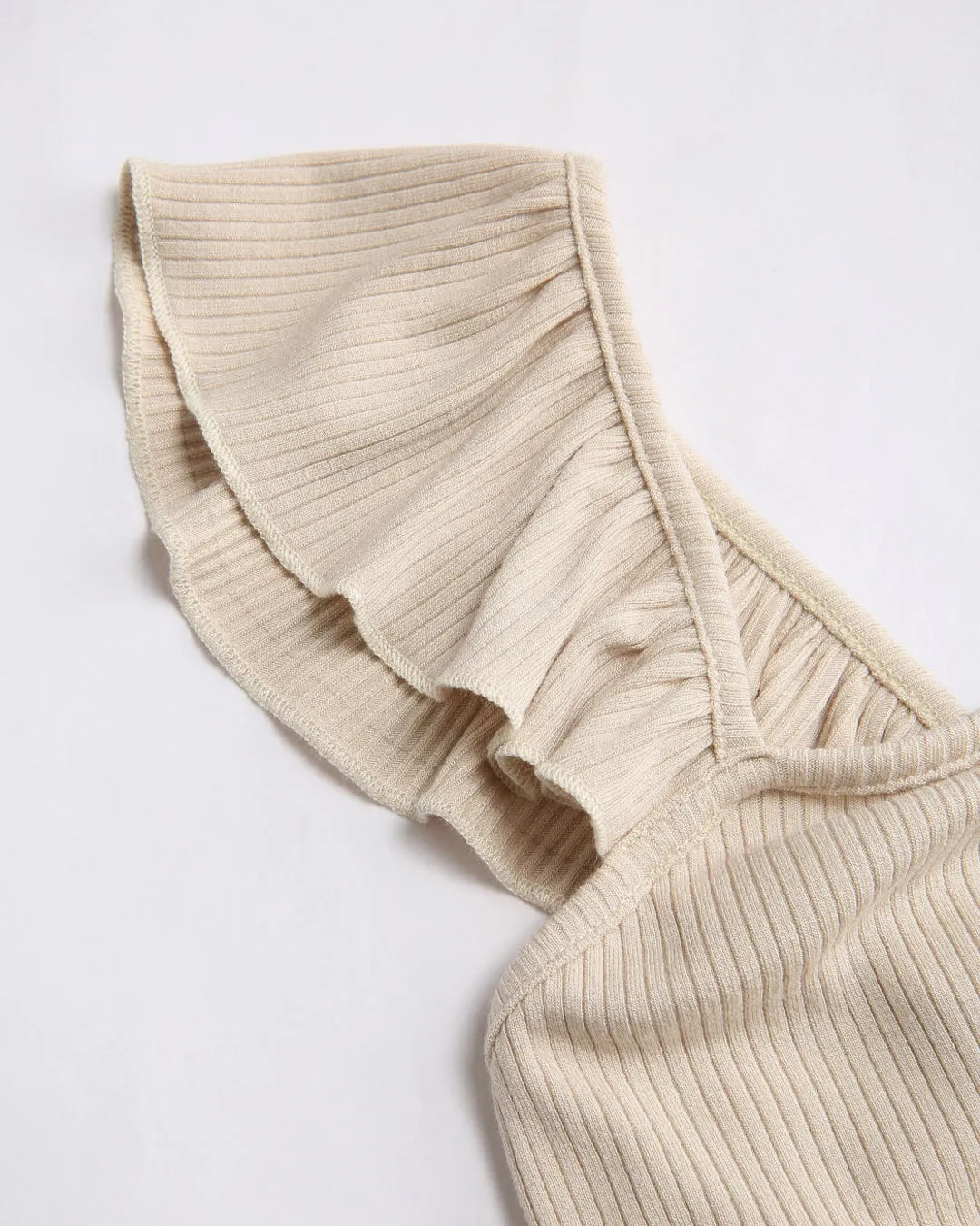 Ribbed apricot frill top - Image 3
