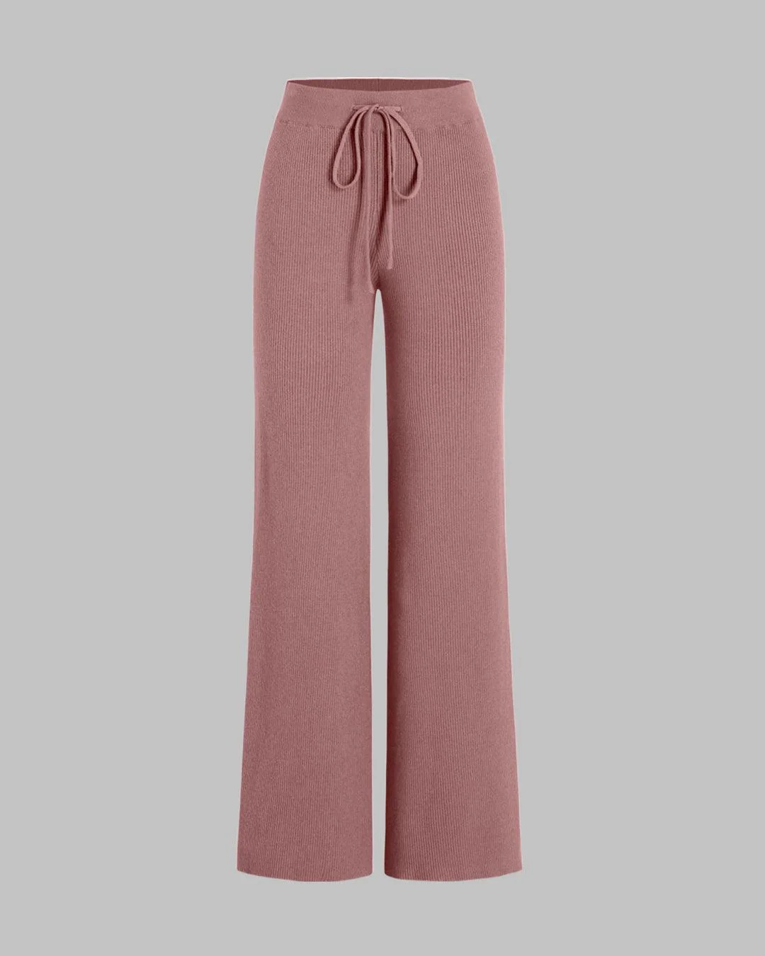 Set Of Two Ruched Square Neck Crop Top With Trouser In Blush Pink - Image 5