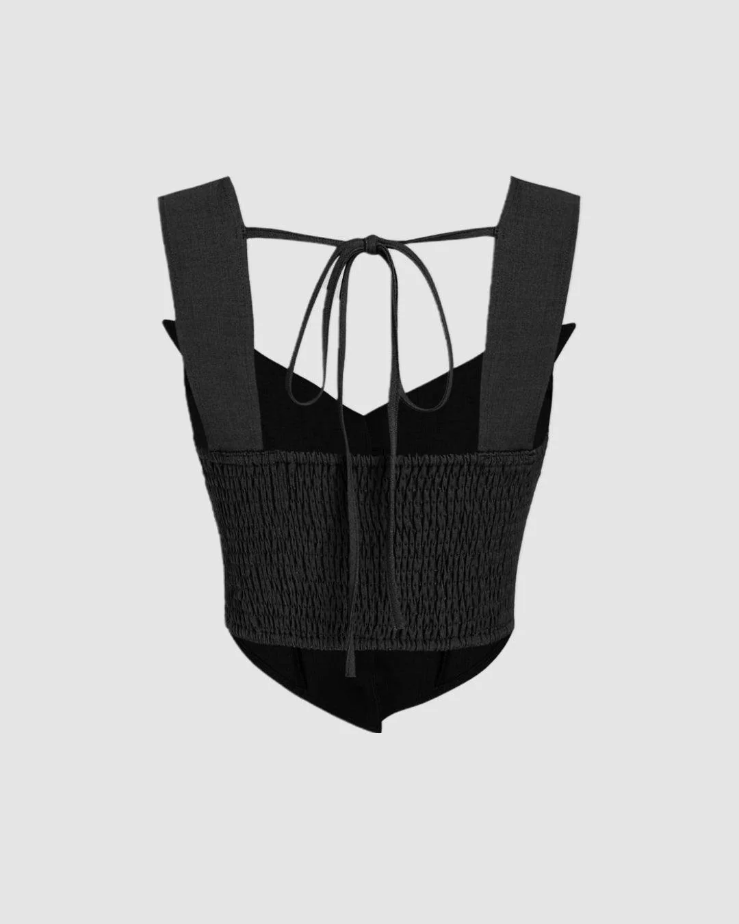 Solid Button Front Crop Vest Blazer & Split Skirt - Image 4