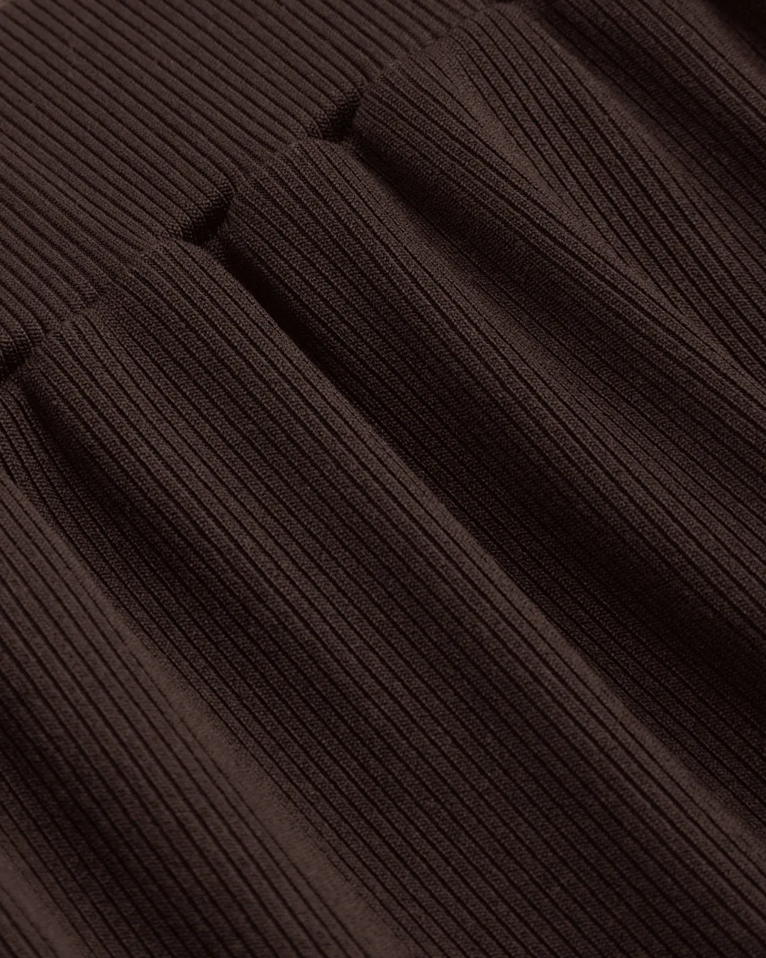 Solid Ruched Hoodie & Mid Rise Knotted Straight Leg Trousers Set In Chocolate Brown - Image 5