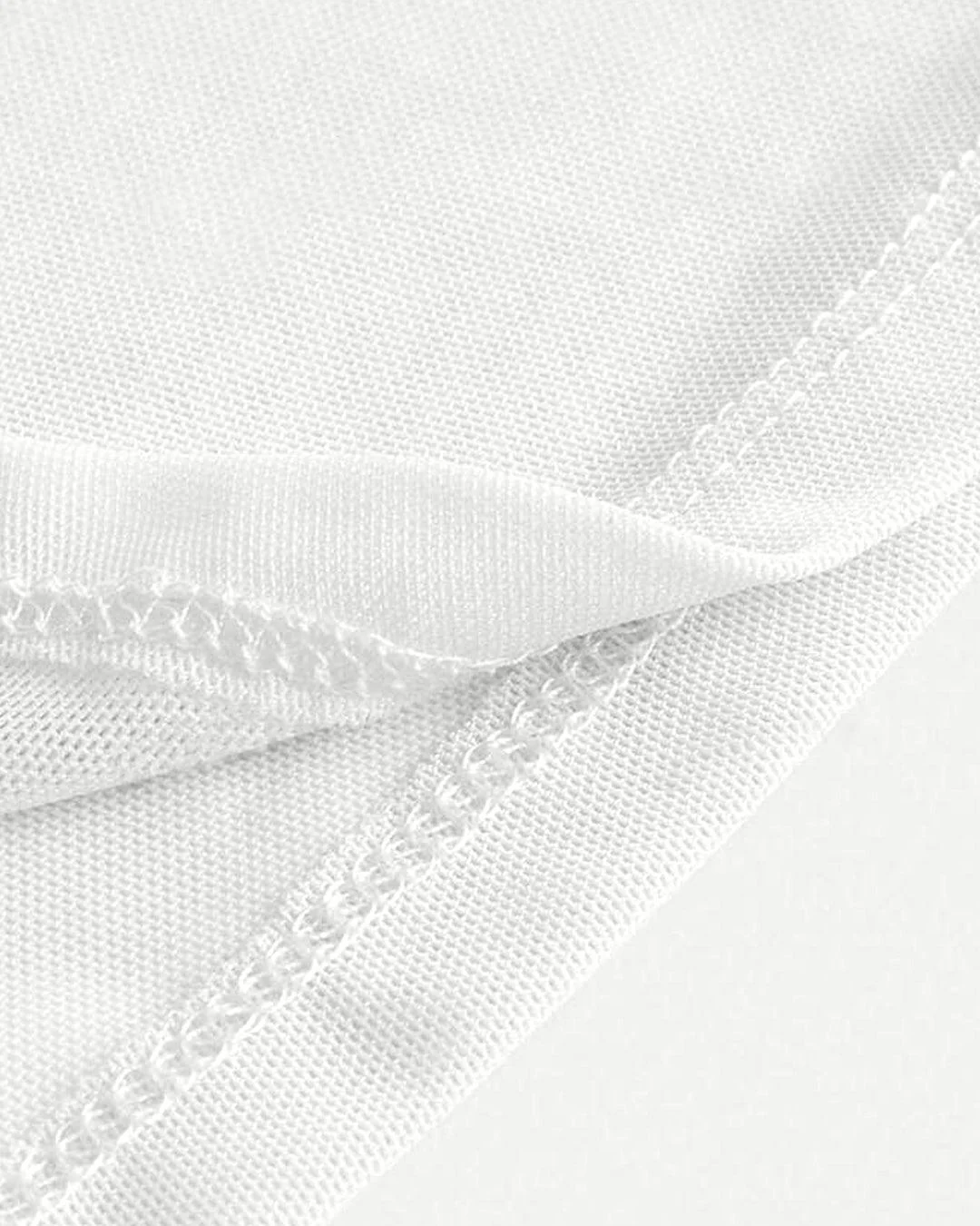 Square Neck Ruched See-Through Bell Sleeves Top In White - Image 3