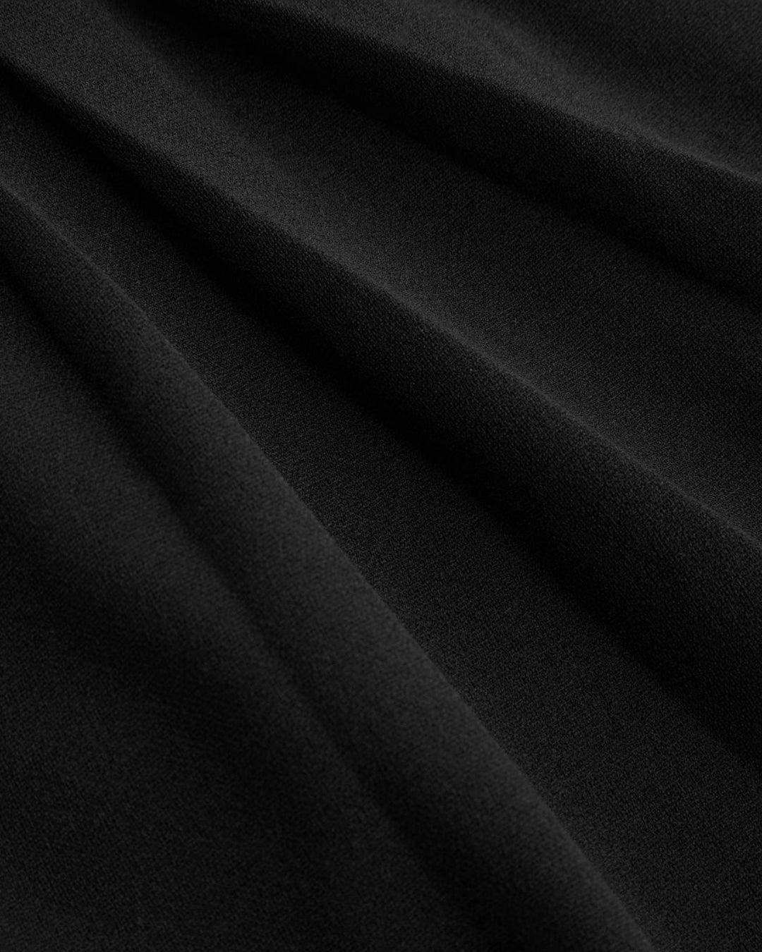 Square Neck Solid Pleated Cami Black Mini Dress Curve & Plus - Image 5