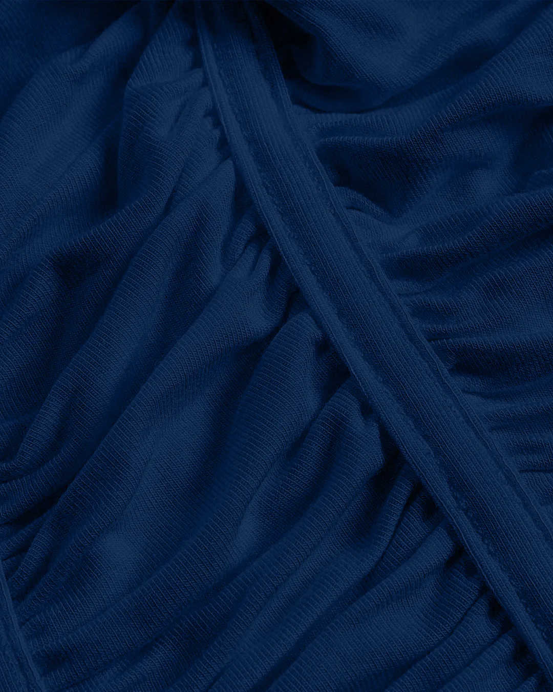 V Neck Twist Front Ruched Cami Top in Navy Blue - Image 3