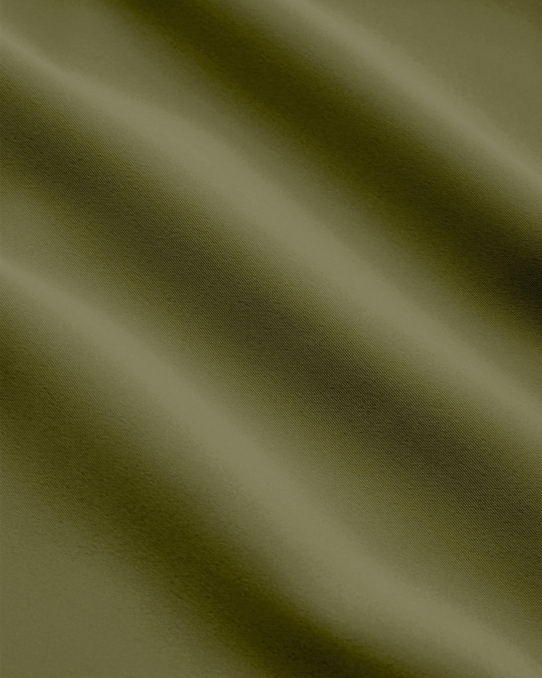 V-Neck Wrap Zip Long Sleeve Green Blouse - Image 4