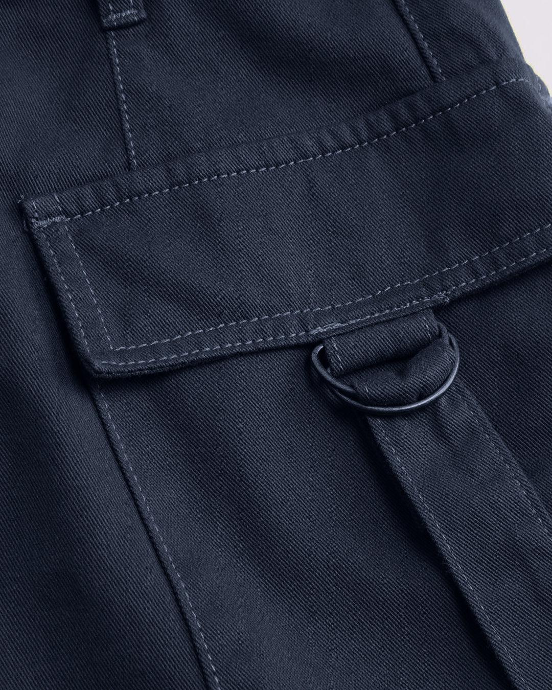 Y2K Trending Utility Skirt In Dark Blue - Image 3